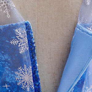 Costumes de robe de princesse de <span class=keywords><strong>luxe</strong></span> pour filles avec longue cape brillante Robe de fête d'anniversaire <span class=keywords><strong>Elsa</strong></span> Queen Halloween pour filles - Product Image 6