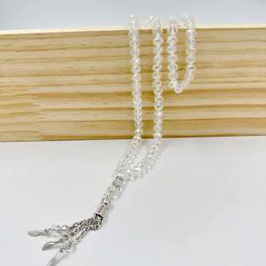 Religión musulmana Iislámica católica Rosario collar cristal facetado cuentas 99 Uds cuentas 8mm cuentas de oración cadena collar Rosario - Product Image 5