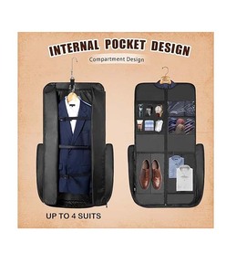 Borsa <span class=keywords><strong>Porta</strong></span> <span class=keywords><strong>Abiti</strong></span> da Viaggio Grande in Pelle <span class=keywords><strong>con</strong></span> Tracolla per Valigia da Viaggio, Borsa <span class=keywords><strong>Porta</strong></span> <span class=keywords><strong>Abiti</strong></span> da Appendere per Uomo e Donna - Product Image 3