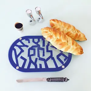 Jewish Gift Acrylic Lucite Challah Board Shabbat Housewarming Gift Acrylic Challah Board with Hebrew Blessings Challah Board
