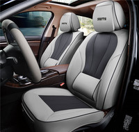 Fundas de Asiento de Coche de Cuero con Soporte Lumbar, 3D, Cuatro Estaciones, Universales, Compatibles con Airbag, Juego Completo para Golf de 5 Plazas