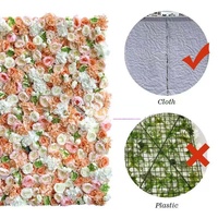 Mur de fleurs artificielles en tissu enroulable OEM, panneaux muraux de fleurs artificielles luxueux, toile de fond 8ftx8ft, décoration pour mariage et maison