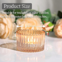 Grand Porte-Bougie en Verre Doré pour Décoration de Table de Noël et de Mariage, Fait Main