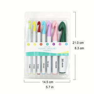 Enorme Haaknaalden Voor Grof Garen Ergonomische Haaknaalden Met Stompe Naalden Met Grote Ogen Gehaakte Accessies Voor Diy Ambachtelijke Tapijten - Product Image 6