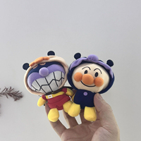 Porte-clés en peluche douce Kawaii Anpanman, breloque pour sac à dos et sac de voiture, accessoire de sac, joli cadeau promotionnel, vente en gros