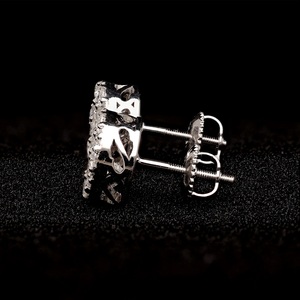 Pendientes de Diamantes de Oro Blanco de Moda, de Alta Brillantez, con un Elegante Diseño, Joyería Elegante para Mujer, Regalo Duradero - Product Image 4