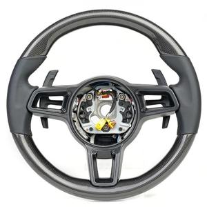 Volant <span class=keywords><strong>Ferrari</strong></span> en fibre de carbone avec cadre de boutons, sport premium, fond plat, prise en main améliorée, remplacement pour la plupart des modèles - Product Image 1