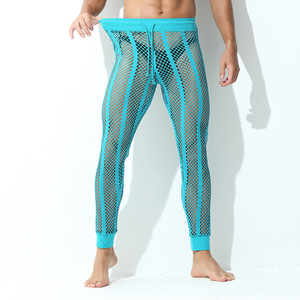 Nouveau Style Hommes Élégant Sexy Mesh Long Pantalon Cordon Scène Performance Dancerwear Pantalon - Product Image 1