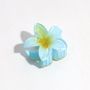 Phức tạp nhự<span class=keywords><strong>a</strong></span> hoa tóc Clip thanh lịch Claw tóc grip với Đơn giản Đồng bằng hoa nhỏ 4cm móng vuốt tóc - Product Image 4