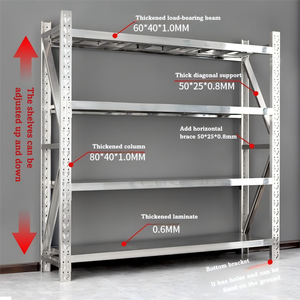 Étagère de cuisine robuste en acier inoxydable à 5 niveaux, qualité <span class=keywords><strong>alimentaire</strong></span>, durable, anti-corrosion, réglable et facile à assembler - Product Image 4