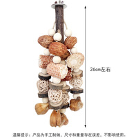 Jouet à mâcher écologique et naturel pour perroquets avec boule de lianes fruitées et ananas en épis de maïs pour oiseaux d'intérieur de petite et moyenne taille