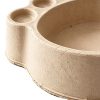 Litière pour chat en pulpe moulée biodégradable en forme de patte mignonne, écologique, portable, pour usage domestique, OEM personnalisé