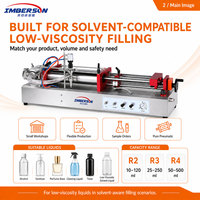 Machine de remplissage horizontale pneumatique à tête unique de 10-500 ml pour liquides inflammables (solvants, alcool) – Remplisseuse à piston