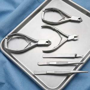 Stainless Steel <b>Professional</b> Sharp Straight Cuticle Nippers <b>Nail</b> <b>Clipper</b> Manicure Pedicure Wide Jaw Opening Double Action Finger - Product Image 3