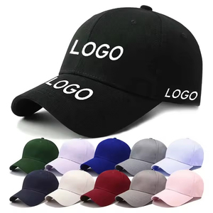 Custom 100% Cotton Baseball Cap Black Plain Logo Embroidery Adjustable Unisex Hat for Men Women Sports Daily Wear - Product Image 1