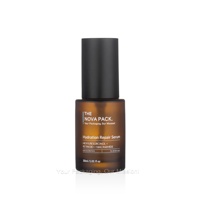 Bouteilles de pompe de traitement pour les soins de la peau 30ml 50ml 60ml Bouteille en verre dépoli ambré de luxe Pompe à sérum pour le visage noir mat avec boîte