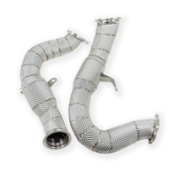 Edelstahl-Hitzeschild Hochleistungs-Downpipe Auspuffanlage Performance-Rennauspuff-Kit für Porsche Macan 3.0T 2015-2018