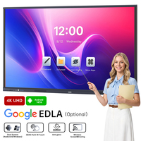 Tableau blanc numérique intelligent 4K AI avec écran tactile interactif personnalisé, tailles 55, 65, 75, 85, 86, 98, 110 pouces