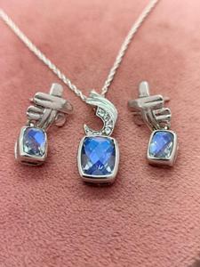 Premium Handmade <b>Crystal</b> Jewelry Collection with 925 Sterling Silver Pendant and Earrings Featuring <b>Real</b> Quartz Gemstone - Product Image 2