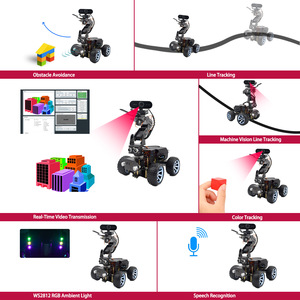Kit Robotico PiCar Pro V2 (<span class=keywords><strong>Raspberry</strong></span> <span class=keywords><strong>Pi</strong></span> NON Incluso) Auto Intelligente con Braccio Robotico a <span class=keywords><strong>4</strong></span> Gradi di Libertà per <span class=keywords><strong>Pi</strong></span> 5/<span class=keywords><strong>4</strong></span>/3, Telecamera HD 1080P, OpenCV OLED - Product Image 4