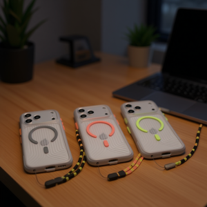 Custodia Ufficiale IP17 per Cellulare con Texture Scanalata Luminosa - Product Image 2