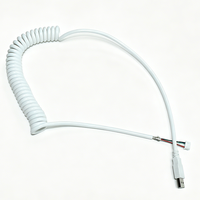 كابل كهربائي حلزوني داخلي 4P4C-4PIN RJ9، كابل بيانات USB نحاسي نقي رباعي النواة بتصميم حلزوني