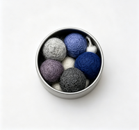 Ensemble de balles pour chat en feutre de laine de Nouvelle-Zélande 100% naturelle, colorées, faites à la main, boîte cadeau, jouets interactifs pour chatons