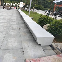 Banc de jardin en béton pour l'extérieur, mobilier urbain en GFRC, bureau-chaise d'extérieur
