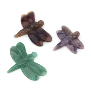 Wholesale Natural Stone Crystal Dragonfly Carving Crystal Dragonfly For Gifts