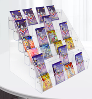 Porte-stylos transparent en acrylique à plusieurs couches, porte-cartes, boîte de rangement multifonctionnelle de grande capacité