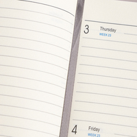 Agenda Anual de Negocios en Cuero PU, Formato A5, con Logotipo Personalizado para Uso en Oficina y Regalo