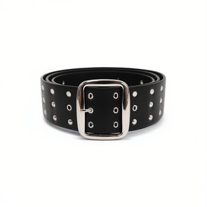 Cintura in metallo 6,5 cm x 100 cm con fibbia argentata, cintura alla moda per donna e uomo, stile casual - Product Image 1