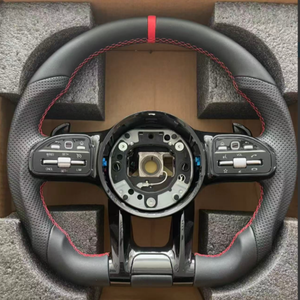 Volante de Cuero Perforado Más Popular para <span class=keywords><strong>Mercedes</strong></span> <span class=keywords><strong>Benz</strong></span> W177 W213 W204 W205 W211 C257 AMG - Product Image 1