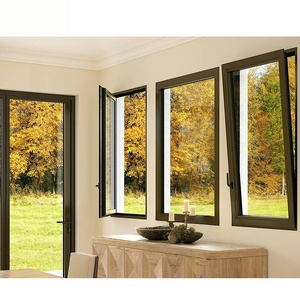 Fenêtre à auvent moderne de qualité supérieure avec cadre <span class=keywords><strong>en</strong></span> <span class=keywords><strong>aluminium</strong></span>, double vitrage, pour maison, <span class=keywords><strong>baie</strong></span> <span class=keywords><strong>vitrée</strong></span>, patio, jardin, fenêtre française à bascule - Product Image 4