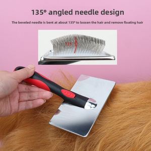 Peigne à aiguilles en acier inoxydable de 25 mm pour toilettage des animaux – Brosse démêlante à nœuds ouverts pour chiens et chats, pour poils longs/courts - Product Image 5