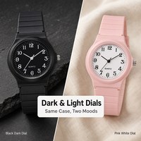 Montre à Quartz Unisexe Ronde Minimaliste en Gros, 5 Couleurs, Chiffres Arabes Simples, Montre-Bracelet Professionnelle, Cadeau, Montre à Quartz