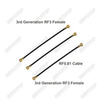Conjunto de cable RF RF3 hembra a RF3 MHF3 hembra Jack RF0.81 GSM GPRS 3G WIFI módem antena extensión Cable de puente