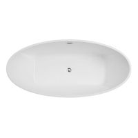 Baignoires en acrylique pour maison mobile, ovales modernes, autoportantes, avec robinet inclus, drain intégré, pour salle de bain intérieure, hôtel, villa, écologiques