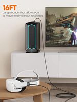 CableCreation Cable VR Link Tipo-C de 16 Pies, 5 Gbps de Alta Velocidad, Ligero, Compatible con Meta Quest 3S/3/2 Pro, Pico 4, PC, Cable para Juegos de Realidad Virtual