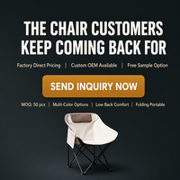 Chaise de jardin pliable rembourrée surdimensionnée en acier inoxydable - Mobilier d'extérieur portable, durable et écologique pour le camping et la randonnée