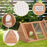 Cage pliable en bois et métal pour animaux de petite taille, niche pour animaux, poulailler, enclos pour lapins, enclos pour cailles, habitat extérieur et intérieur