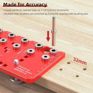 2 1/4 pollici 5 mm ripiano Pin Drill funzione auto-clampaggio armadietto Hardware Jig strumento da giardino utensili a mano con morsetto a cerniera - Product Image 2