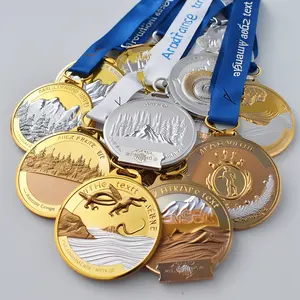 Graduation Cheer Medal Custom Logo Zinc Alloy Champions League Powerlifting Iron Cheap Medals Sports Medals And Trophies