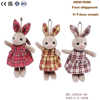 OEM ODM Mini porte-clés peluches jouets en peluche Anime ours en peluche lapin animal mascotte sac à dos pendentif personnalisé porte-clés en peluche