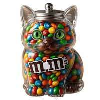 Pot de rangement pour friandises pour chat avec design de dessin animé - Verre borosilicate de haute qualité - Rangement de cuisine - Capacité de 350 ml - Cadeau pour la fête des enfants