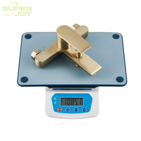 Robinet de Douche Moderne de Luxe en Laiton Brossé Doré, Mitigeur Plaqué, Matériel Durable pour la Décoration de la Maison et des Hôtels, Robinet de Salle de Bain en Cuivre
