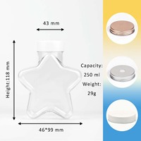 Bouteilles de lait en plastique PET 250 ml 500 ml avec bouchons à anneau, impression sérigraphique, emballage de haute qualité pour jus, bonbons et snacks, modèle D-73/79