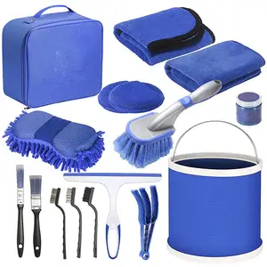 Multi-Functionele Auto Wassen Kits Voertuig Schone Producten Microfiber Doek Handdoek Borstel Schoon Voertuig Auto Cleaning Kit