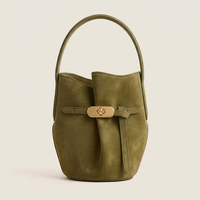 Sac à bandoulière en cuir naturel LZ OEM ODM, sac seau vintage avec fermoir tournant, petit sac fourre-tout à poignée supérieure, sac à bandoulière pour femme
