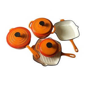 Juegos de Utensilios de Cocina de Hierro Fundido Esmaltado Antiadherentes Personalizados de Alta Calidad para el Hogar y la Cocina, Venta al por Mayor - Product Image 2